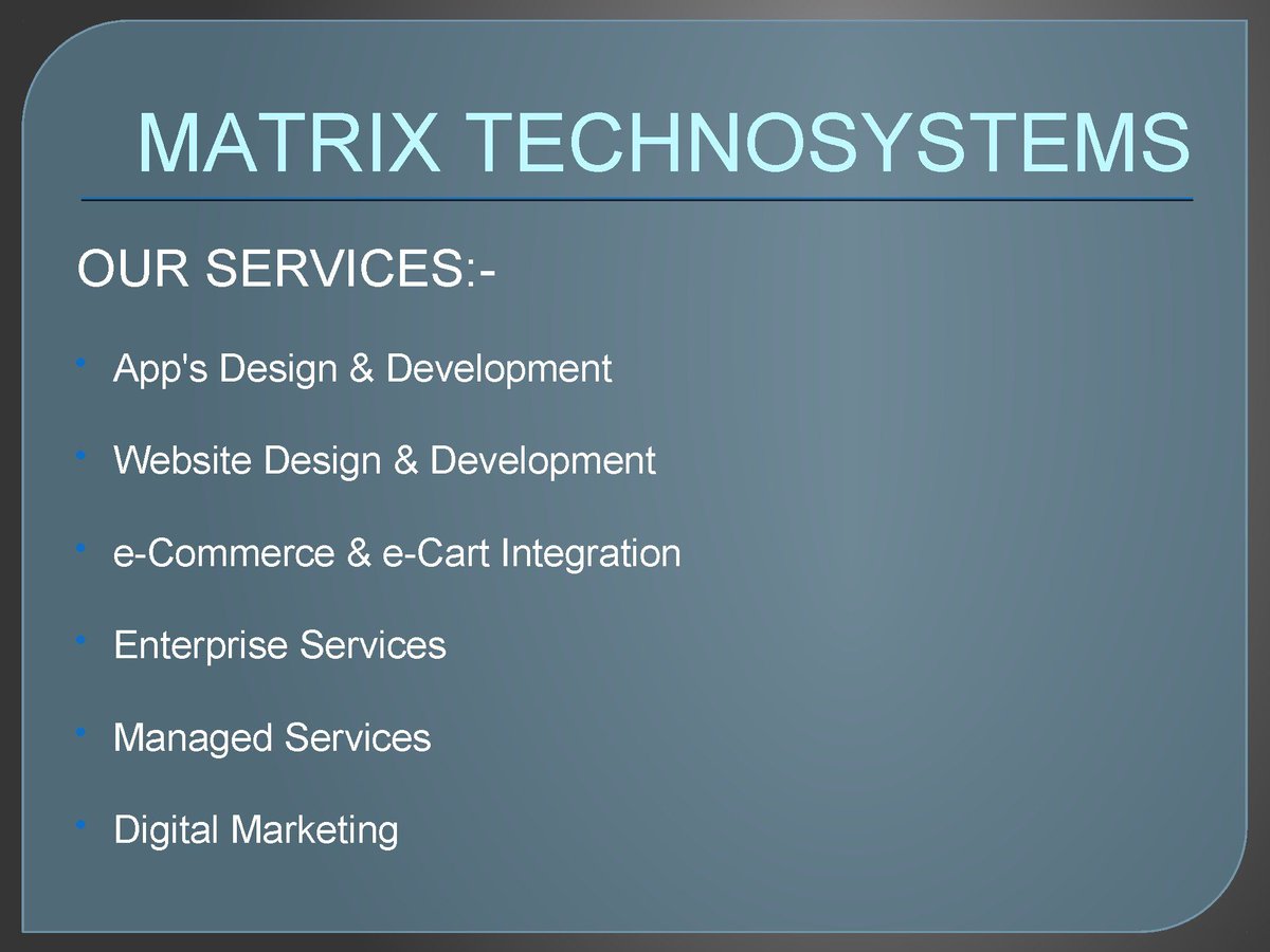 Matrixtechno_sy's tweet image. Mobile App Development Company in New Jersey. buff.ly/2GNNtK7