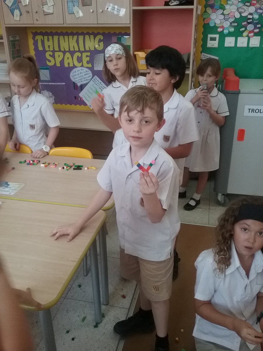 VHPS_Year3's tweet photo. Year 3 Orange showed great team to create sentence about Vikings using cubes. #RandomRamadan #NoPensDay #VHPSchallenge https://t.co/VcIvLjjh9X
