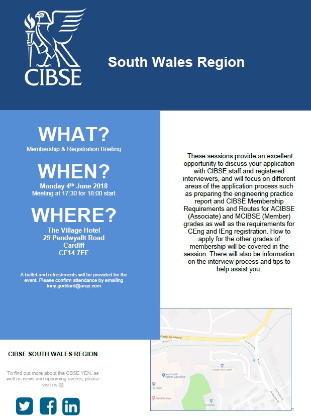 Join us next Monday, 4th June 18:00, at The Village Hotel for a membership and registration briefing. Covering membership requirements, routes, the engineering practice report and tips for the interview process.