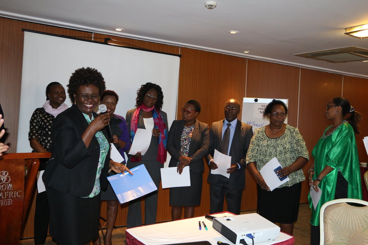 NLC_Kenya's tweet photo. The V. Chair NLC Abigail Mbagaya, CEO NLC, and other Commissioning Officers shares the TOR with the Legal Working Group after its official launch @shuleyangu @TIKenya #ProtectOurSchools https://t.co/pSkuPXbmwT