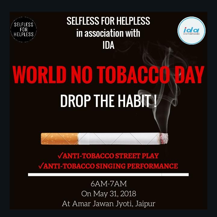 SelflessForHelp's tweet photo. #WorldNoTobaccoDay https://t.co/lpWN0Pn3zS