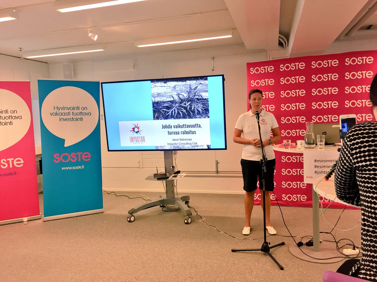 impactor_fi's tweet photo. Kuinka järjestö lisää kohderyhmänsä hyvinvointia ja kommunikoi tuloksista ja vaikutuksista rahoittajille @JenniSelosmaa kertoo
#soste #minimessut #johtaminen https://t.co/QdiD9ePnJZ
