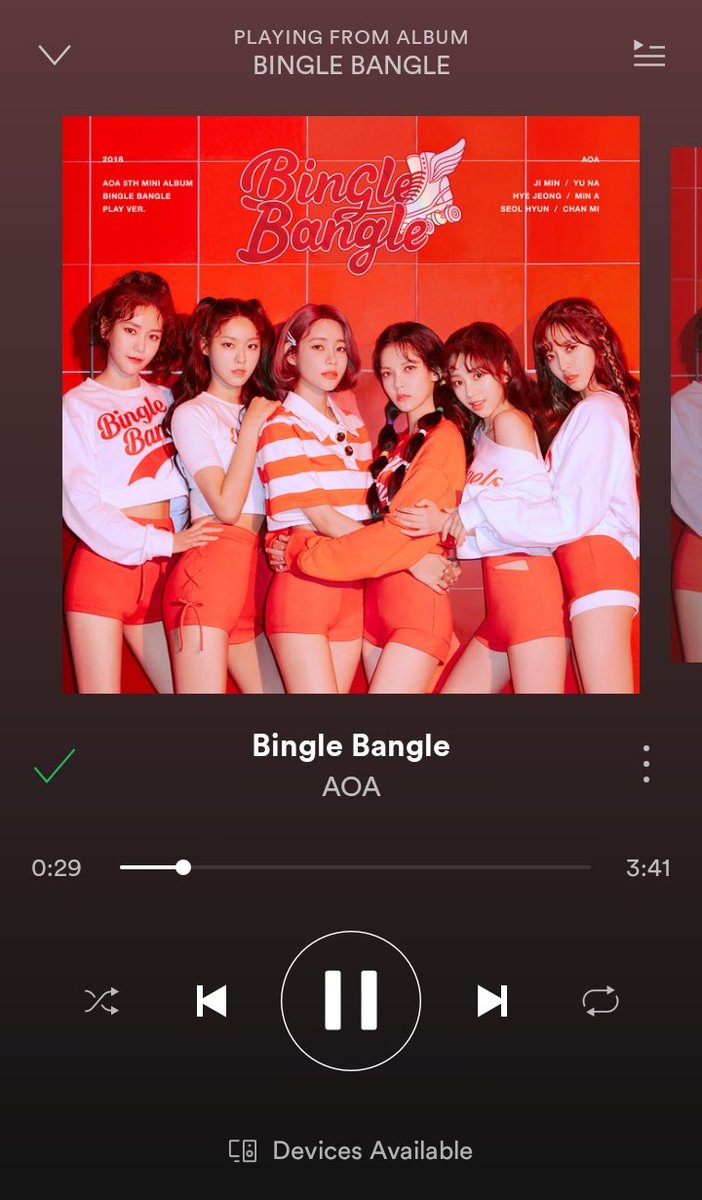 FYAOA's tweet photo. AOA 5th Mini Album [BINGLE BANGLE] is now available on Spotify. 
https://t.co/OjjVf5yUUT

#AOA #BingleBangle #빙글뱅글 https://t.co/5oeoytPSkz