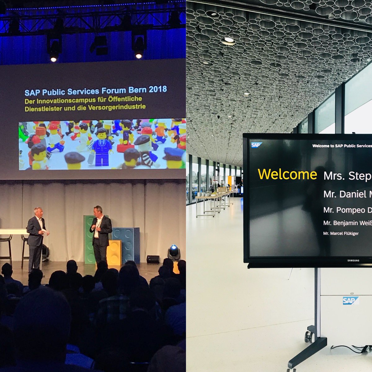 stfreise's tweet photo. Bienvenue à Berne! Kick-off #SAP Public Services Forum im Kursaal mit Alain Luzz und @retolipp Bin gespannt! #PSF2018 #innovation https://t.co/iwNR9YHXu7