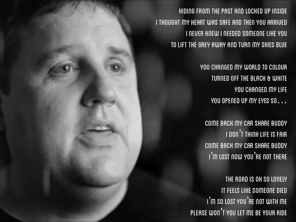 FiBeau's tweet photo. Yes I may have spent my time capturing the lyrics to #CarShareBuddy and using them to make collages - so what of it? It's dedication not obsession ๐๐๐
#PleaseReleaseIt @peterkay_co_uk #CharitySingle https://t.co/nQPlASA4Pp