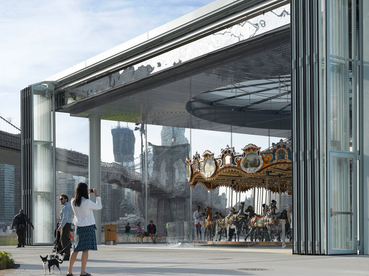 ateliersjnouvel's tweet photo. "The aim of @janescarousel pavilion is to be a protective shelter as well as a welcoming public space for the children of the city coming for enjoyment and a fun-filled ride." Jean Nouvel #AJNwork https://t.co/hwSL5PJ50t