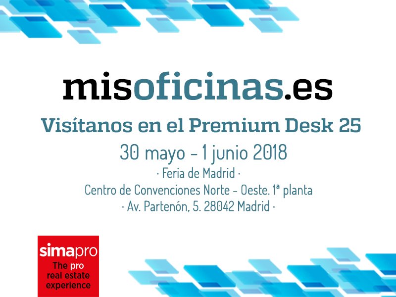 misoficinas's tweet image. Estaremos en el SIMApro, evento que se celebra en Madrid del 30 de mayo al 1 junio, en paralelo a SIMA por tercer año consecutivo reuniendo a todos los protagonistas del sector inmobiliario. 

Ven a conocernos!

@simaexpo #SIMApro #Madrid #Inmobiliario #Proptech