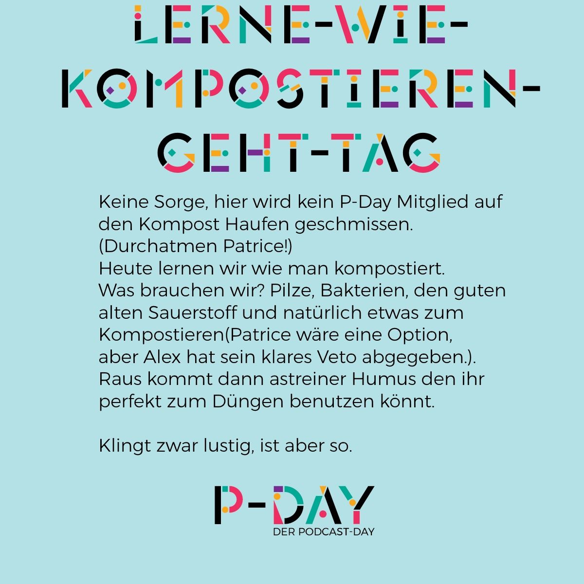 Podcast_Day_'s tweet image. #pday #patriceundalex #learngreen #livegreen #zerowaste #compost #repurpose #fallcleanups #leaves #lawncare #dumptruck #chevysilverado #dumfrieshouse #kompost #kompostieren #garten