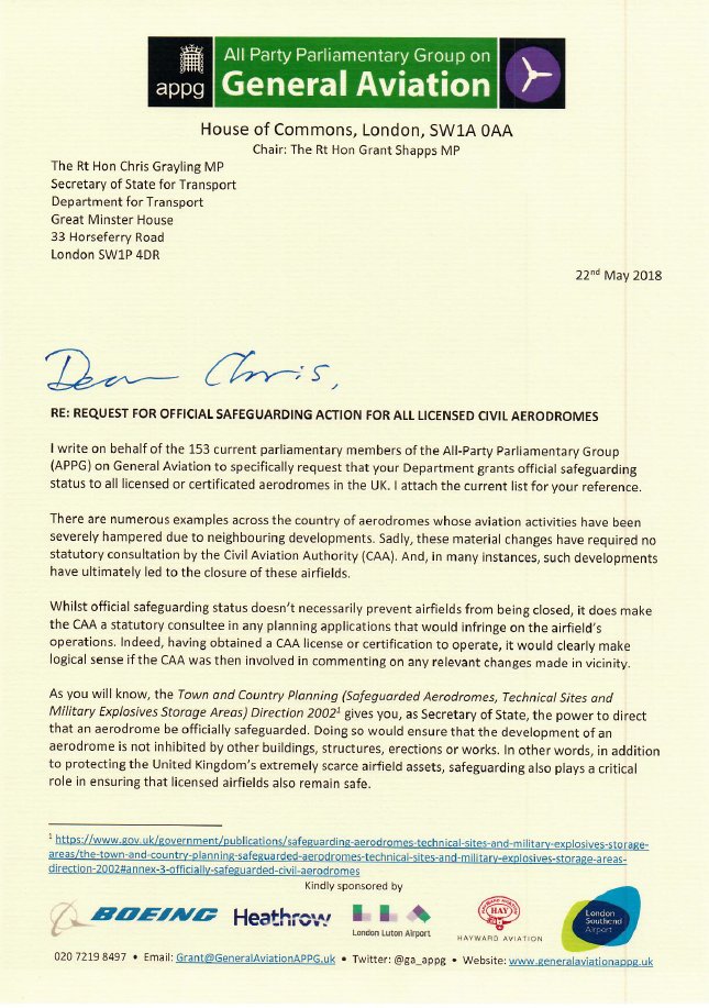 APPG_GA's tweet image. The #GeneralAviation parliamentary group is urging @transportgovuk to safeguard ALL licensed aerodromes in the UK. The appointment of @Byron_Davies as #GeneralAviation Champion is welcome, but our 155 members want to see policy changes too! Read more here: generalaviationappg.uk/all-party-grou…