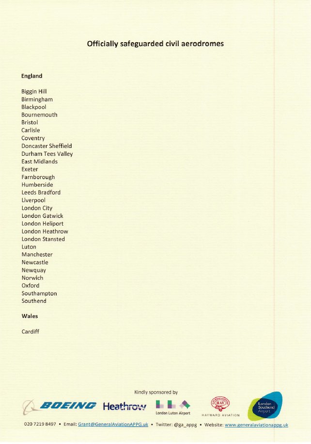 APPG_GA's tweet image. The #GeneralAviation parliamentary group is urging @transportgovuk to safeguard ALL licensed aerodromes in the UK. The appointment of @Byron_Davies as #GeneralAviation Champion is welcome, but our 155 members want to see policy changes too! Read more here: generalaviationappg.uk/all-party-grou…