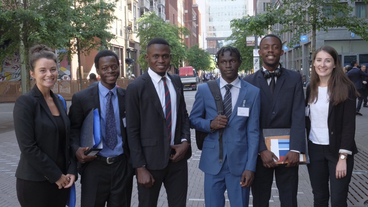 GambiaLawReview's tweet photo. The GLR Editor-in-Chief and the national Gambian team are in The Hague for the #ICC Moot Court Competition, proudly representing @OfficialUTGSU @UniOfGambia and doing an incredible job. https://t.co/fk4OVivpfP