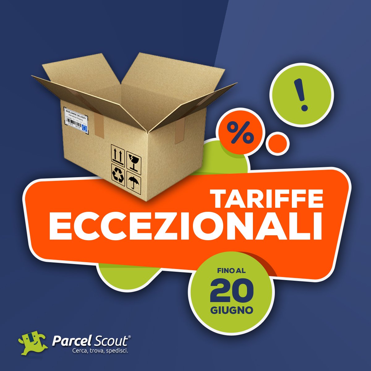 ParcelScout's tweet image. ⭐ #GrandiSconti ⭐ sulle #tariffe fino al 20 GIUGNO, affrettati e #spedisci subito su ParcelScout.com! 

#spedizioni #spedirepacco #spedireonline #spedirecomodo #spedirelowcost