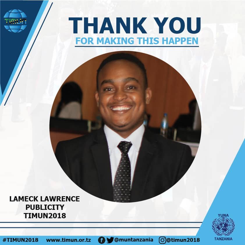 YUNA_Tanzania's tweet photo. Thank you all, see you next year #TIMUN2018 was a lit!!! https://t.co/H0JbuaJgNb