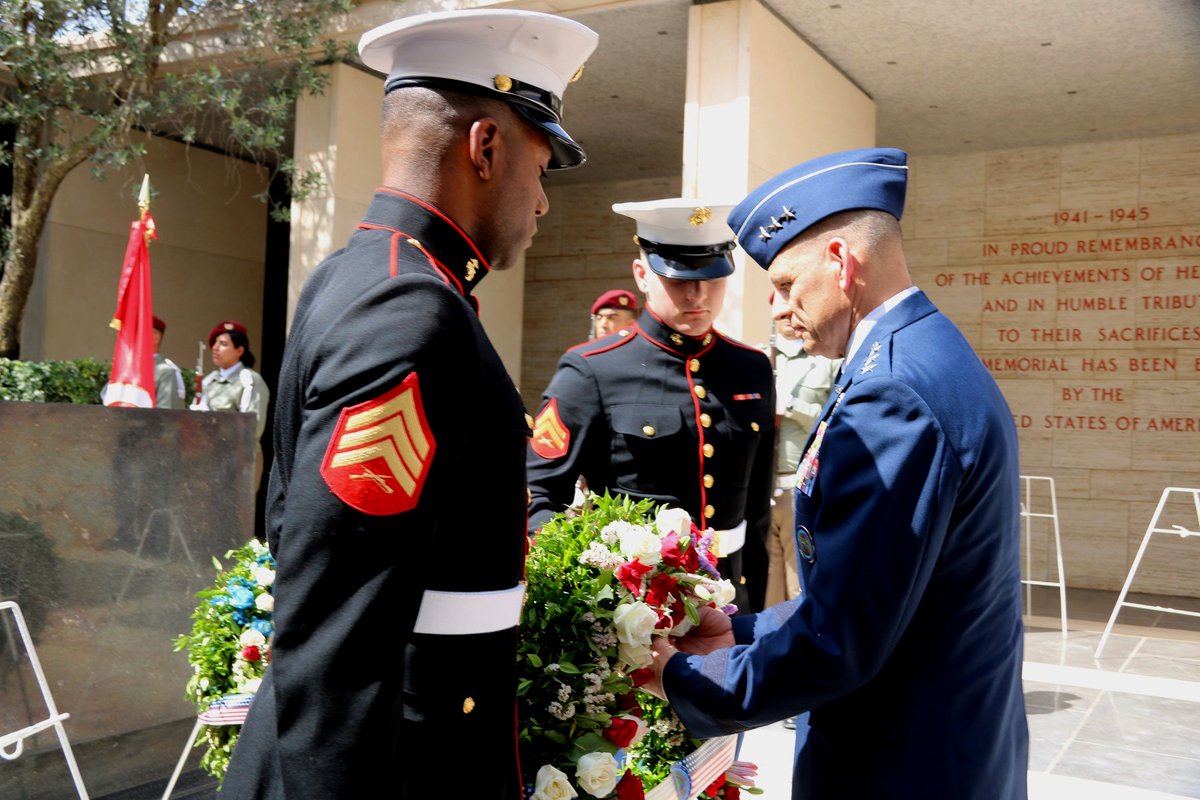 Fallen U.S. Service Members honored during #MemorialDay wreath laying ceremony at the North Africa American Cemetery and Memorial in Carthage, Tunisia, May 28, 2018 - go.usa.gov/xQdQb