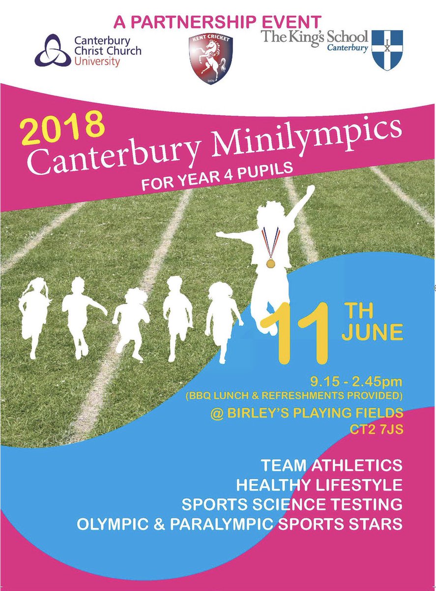 We are proud to be sponsoring such a great event with @Kings_Partners @OutreachCCCU #minilympics  #healthyliving #Kent