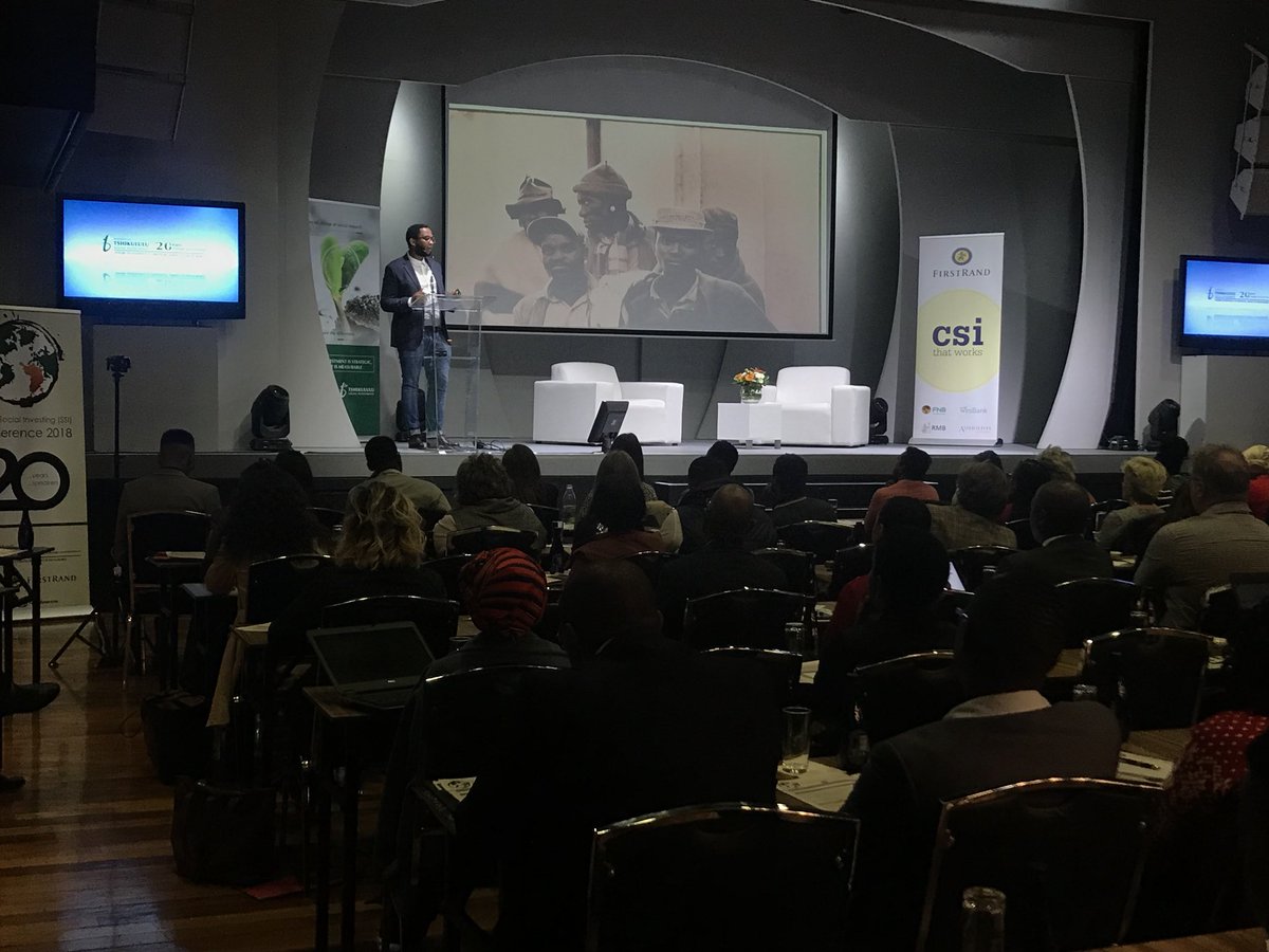 SSIConference's tweet image. Economist, Ayabonga Cawe discusses the relationship between economic growth and social development in our country #SSIConference2018 🌍