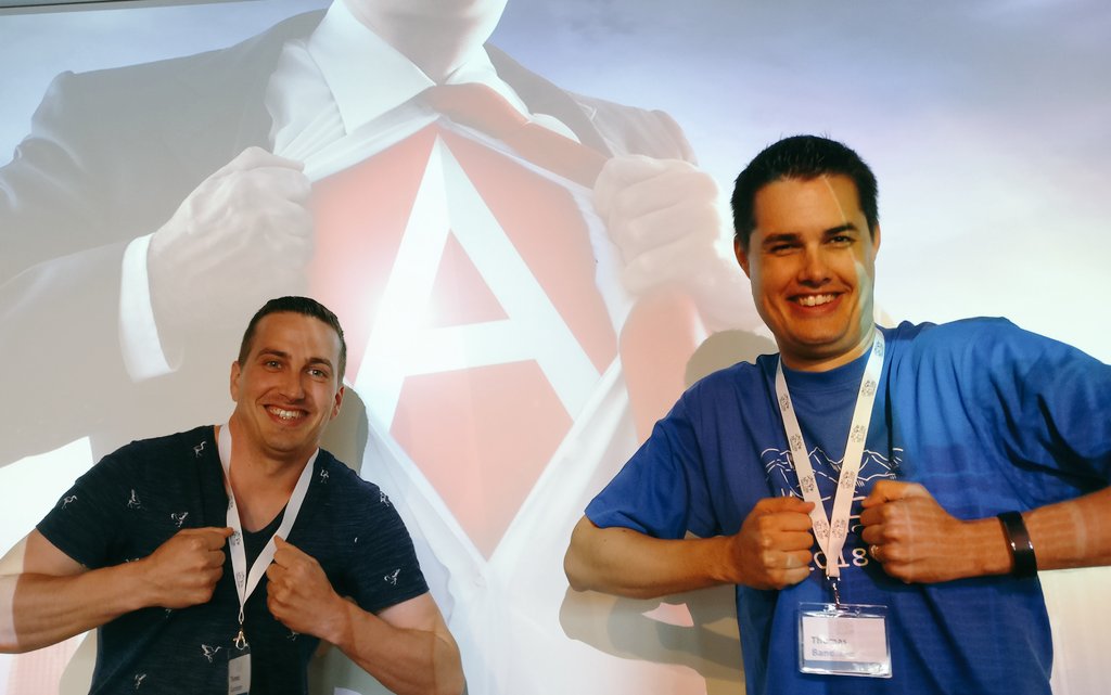 dotnetday_ch's tweet image. #angular quick start mit @GassmannT &amp;amp; @tbandixen at #dotnetday18. With @Trivadis