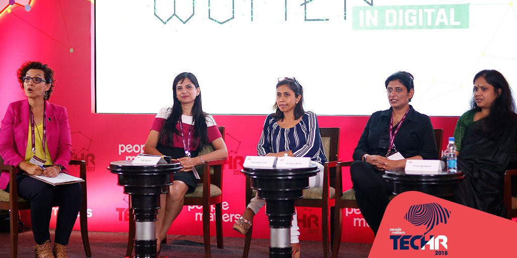 PeopleMatters2's tweet photo. These power women shared their journey, as they have walked hand in hand with technology at #TechHR17, #TechHR18 will talk more about #WomenInDigital join us to know https://t.co/91NwVSabgZ with @anuranjita @HarmeenM @bhawna_agarwal @Ester_Matters https://t.co/N0PqBUR5z4
