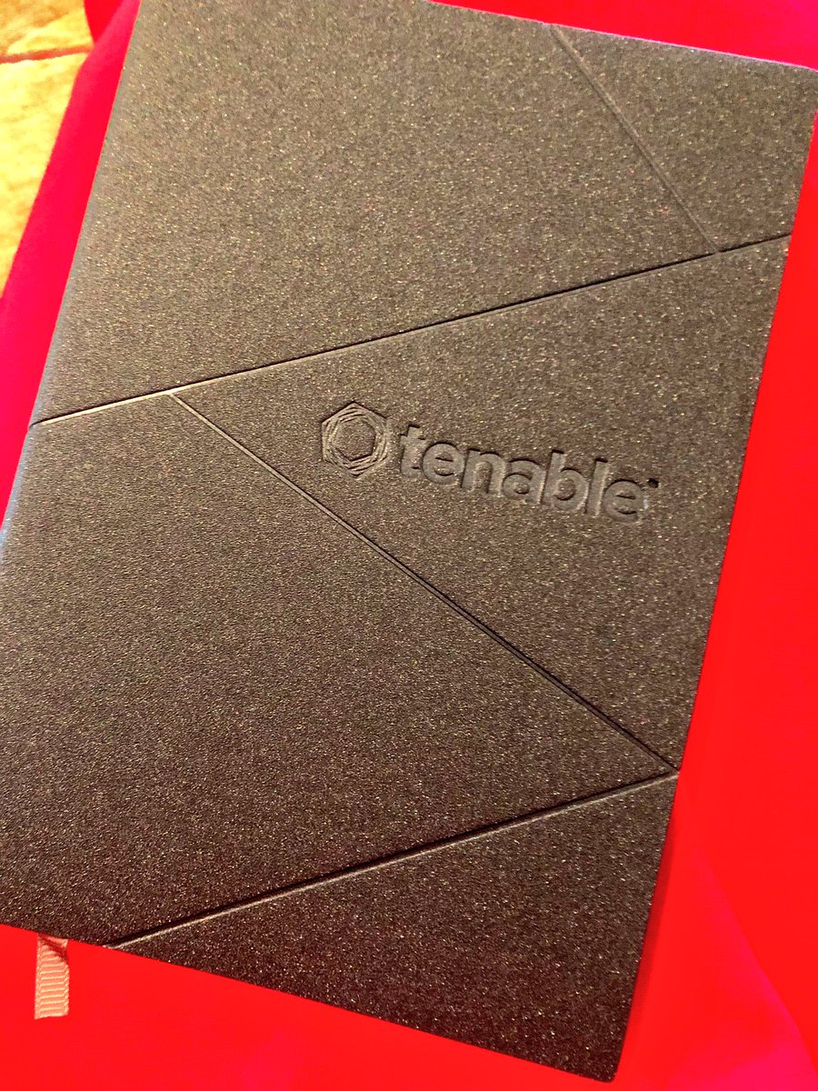 aprilwright's tweet image. Thanks @Fortinet @tenable for the lovely notebook - my absolute favorite kind of swag :) #ITWebSS2018