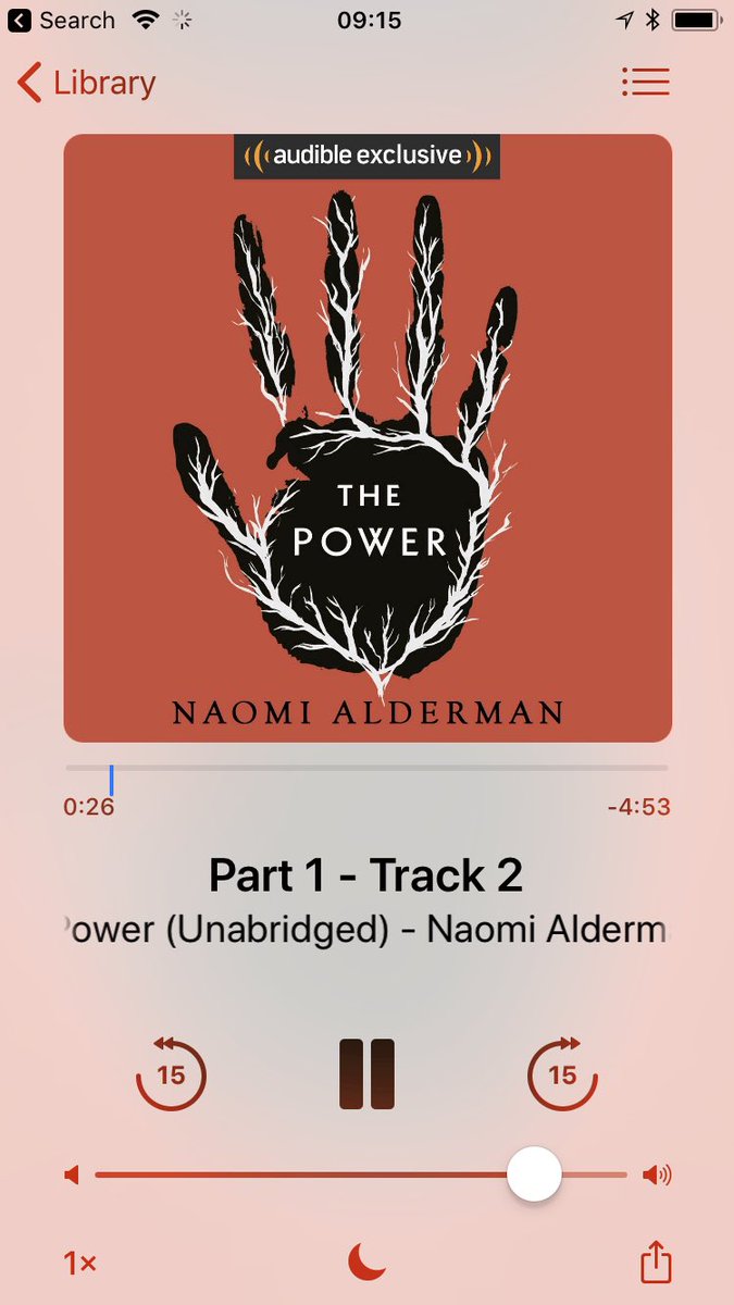 this weeks #audiobook #thepower by <a href="/naomialderman/">Naomi</a> - #recomendedread by some of my #awesomeladies