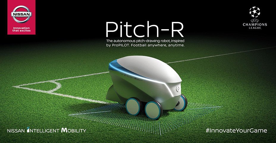 ¿Te imaginas un #robot que pinte solo los campos de #futbol? #Nissan lo ha presentado en la #ChampionsLeagueFinal goo.gl/8E7YA2