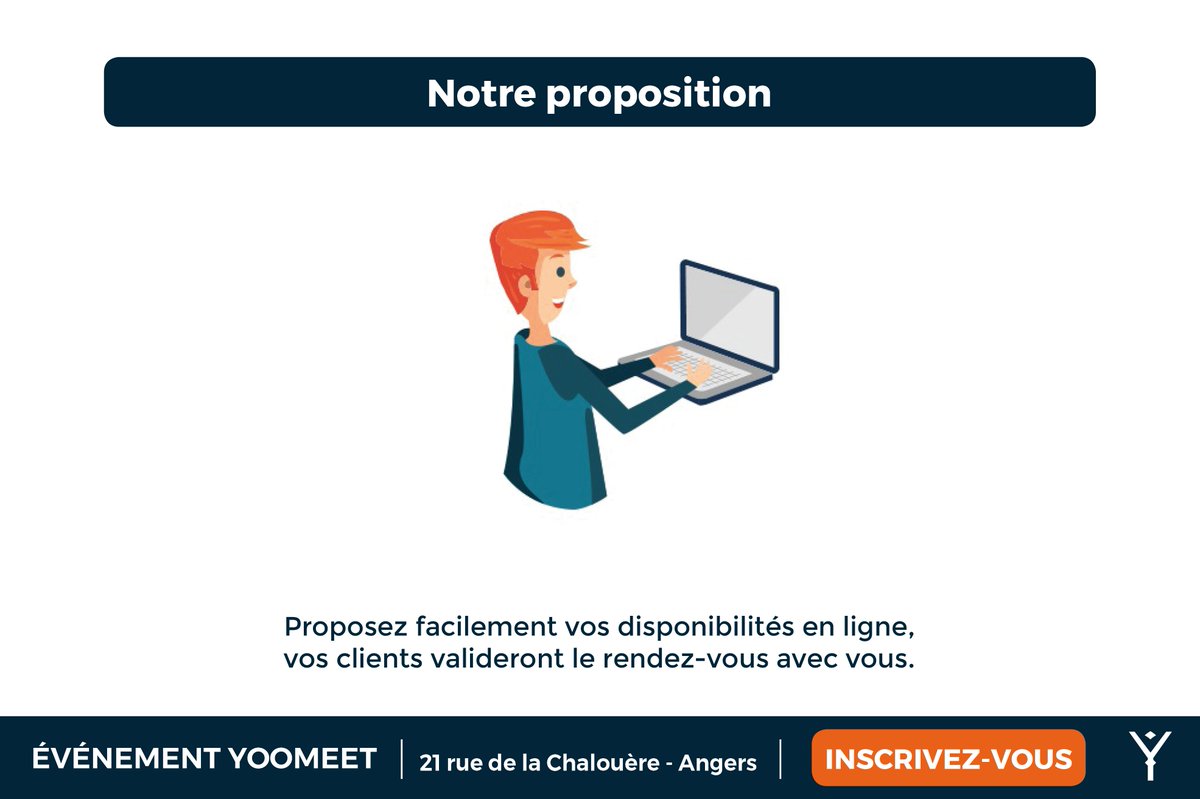 YOOBOOKTOO's tweet photo. Idée reçue n°3 | Nous vous proposons de planifier vos RDV en ligne.👨‍💻
YOOMEET, vous permet de choisir les disponibilités que vous souhaitez mettre en ligne.
✅Moins d'aller-retour sur votre boite mail
✅Moins d'appels sur le répondeur 
✅Avancez sur d'autres missions 
#11juin https://t.co/AsSZtrqpml