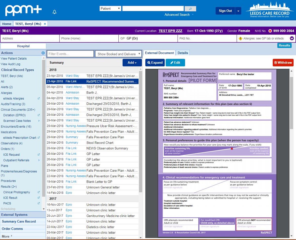 Digital Form Of Patient Chart