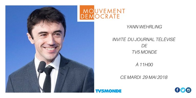 YannWehrling's tweet photo. Retrouvez-moi dans quelques minutes sur @TV5MONDE @TV5MONDEINFO afin d’évoquer l’actualité nationale et internationale. https://t.co/W9OhYt7hr2