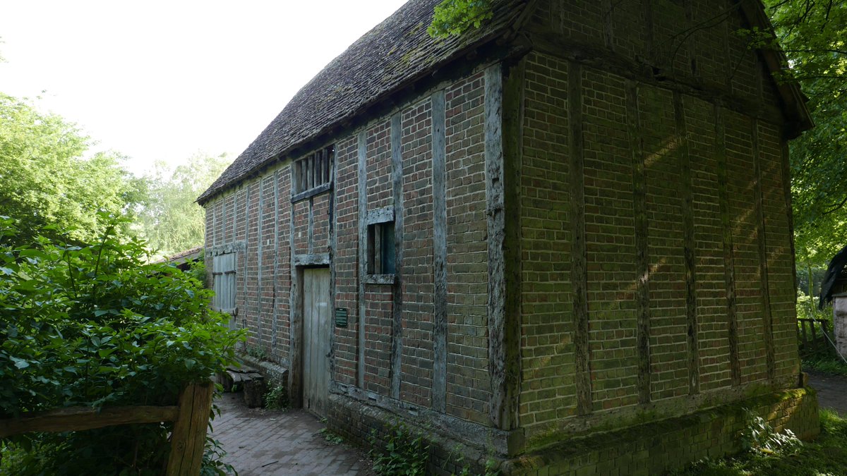 NathanLWeller's tweet photo. Our home for the last 3 days, whilst I played the role of Mr John Woolstock, local #medieval wool merchant at #Kentwell Hall, Suffolk; as part of the "Kentwell Through The Ages" immersive historical re-enactment. Thankfully I had several smaller helpers to sweep the cottage! https://t.co/IH0h6e67iQ