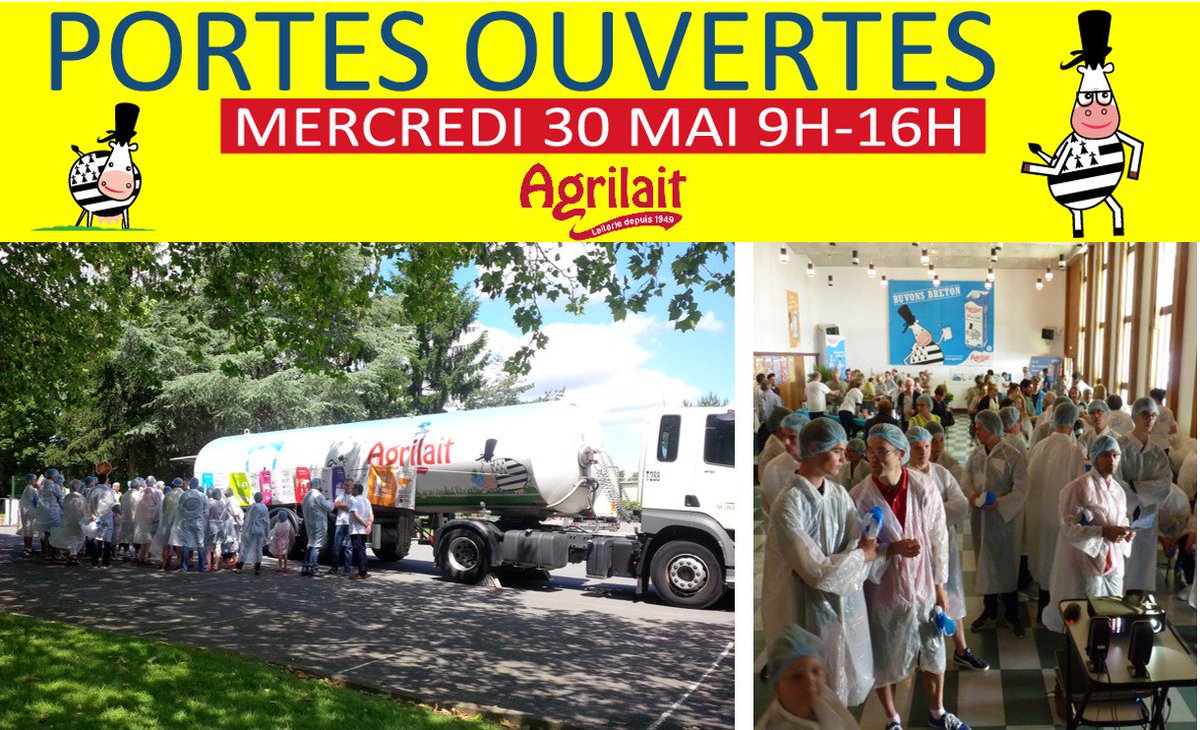 BleuBlancCoeur's tweet image. [#Évènement] La laiterie CORALIS de CESSON-SEVIGNE (35) vous ouvre ses portes le mercredi 30 mai de 9h à 16h ! Une superbe occasion de découvrir comment est fait le lait #Agrilait #BleuBlancCoeur 😊 ! 
▶ En savoir + :  agrilait.fr/fr/actualites/… #JourneeDuLait #Lait #PortesOuvertes
