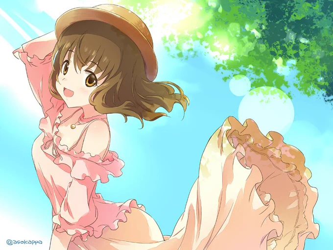 並木芽衣子サン
持っていませんが、デレステSSR可愛らしいです

なんとなく幽々子さまを描いている気分になりました #imas_cg 