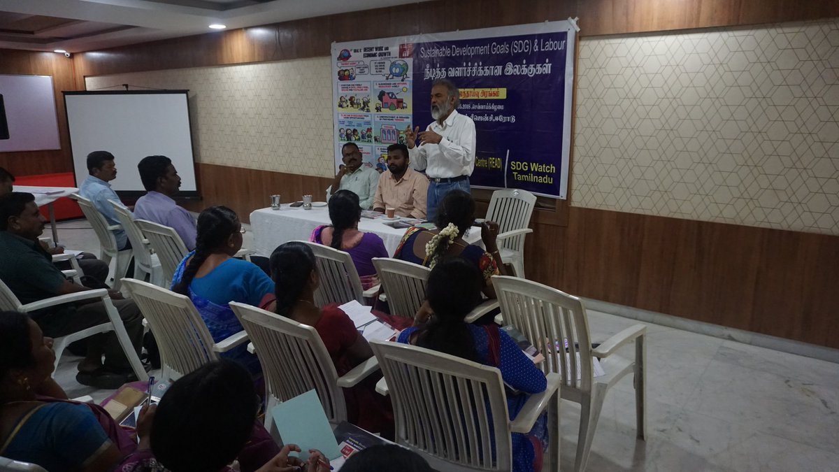 karuppusamyREAD's tweet photo. #READ

READ and SDG watch organized Sustainable development goals(SDG) confrance at Erode Hotel regency We discussed #Goal 8 labour target 8.7 and 8.8
Also we discussed #Goal poverty,Henger,Education and gender equality

7 District representatives are participated https://t.co/OSRKOtVWjb