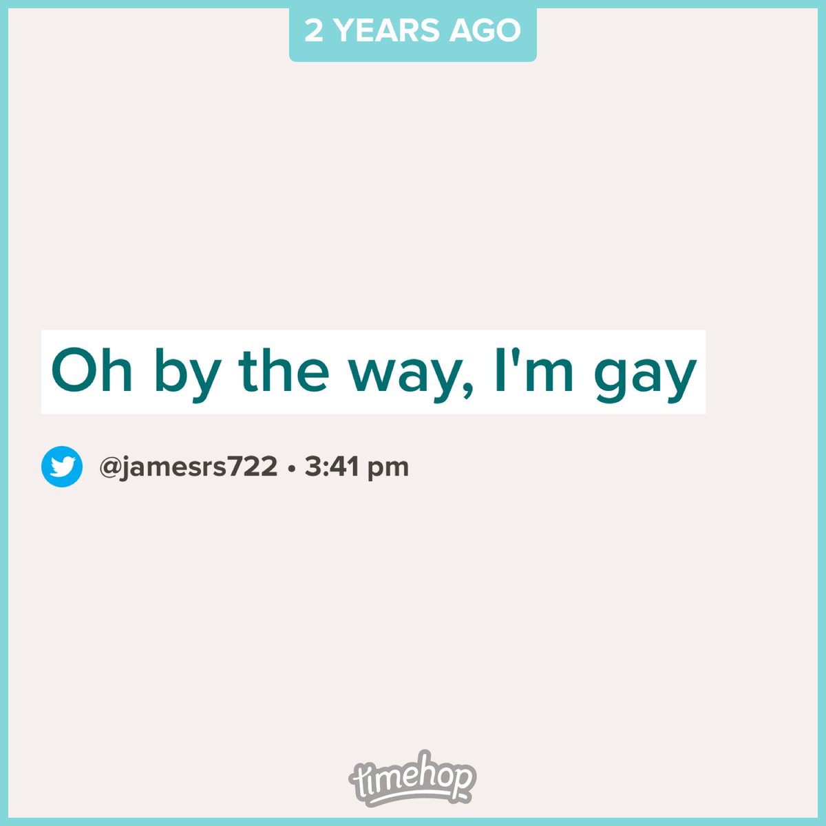 jamesrs722's tweet image. Wow the timing of this is ironic... HAPPY TWO YEARS, ME!!!! #gayisok #normalizeit 🏳️‍🌈