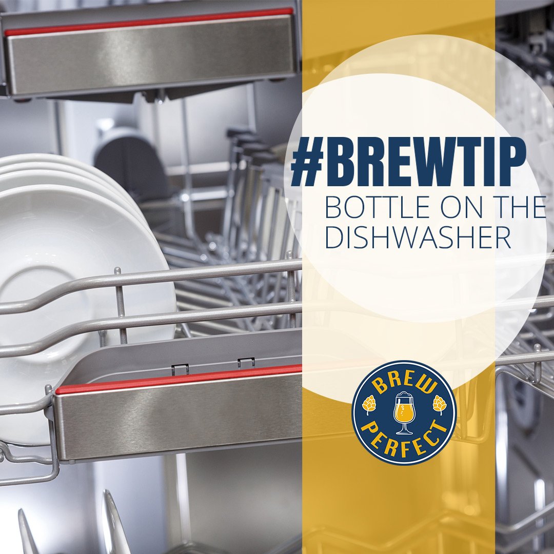 _BrewPerfect's tweet photo. This little trick can help save you a lot of mess: Bottle on the open lid of your dishwasher. Put your bottling bucket on top of the counter immediately above your dishwasher and fill your bottles on the open lid.
.
.
.
#BrewPerfect #Beer #BrewMaster #BrewBeer #GoodBeer https://t.co/dyQhrcZ9tv