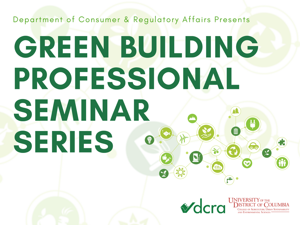 UDC_CAUSES's tweet image. We’re partnering with @dcra to host the Green Building Professional Seminar Series on May 30th. Come learn about exciting green materials, design decisions &amp;amp; the implementation of products &amp;amp; technologies. The seminar is FREE! Register today: bit.ly/2IpJkkv