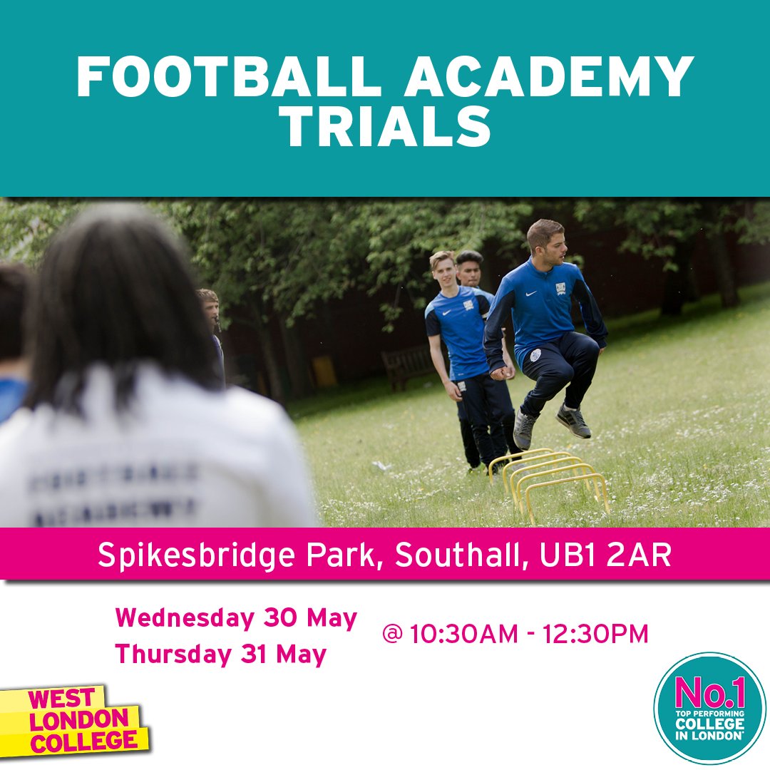 TOMORROW! Try out for our Men's Football Academy next week:

🗓️Wednesday 30 May
⌚10:30AM - 12:30PM
📍Spikesbridge Park, Southall

Find out more here: ow.ly/dXZ430kbeQz