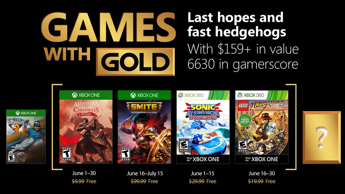 Xbox Live Games with Gold June 2018