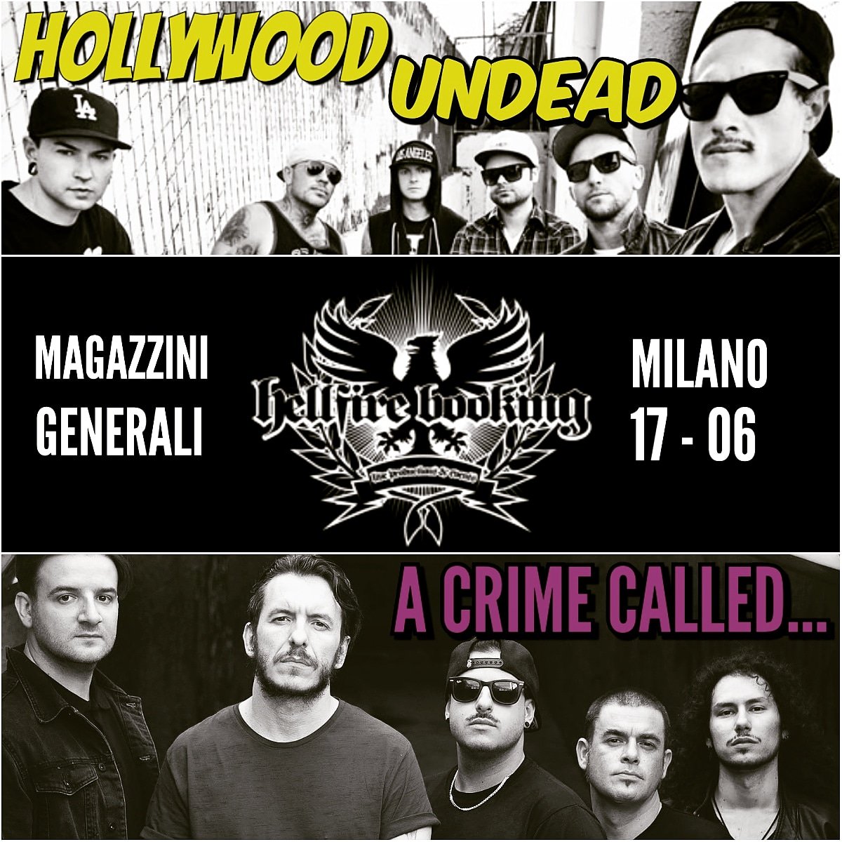 ACrimeCalled's tweet photo. ⚡BOOOOOM⚡
Sunday June 17 @magazzinigenerali Milan
Thx @HellfireBooking https://t.co/VxRVdOAXnM
