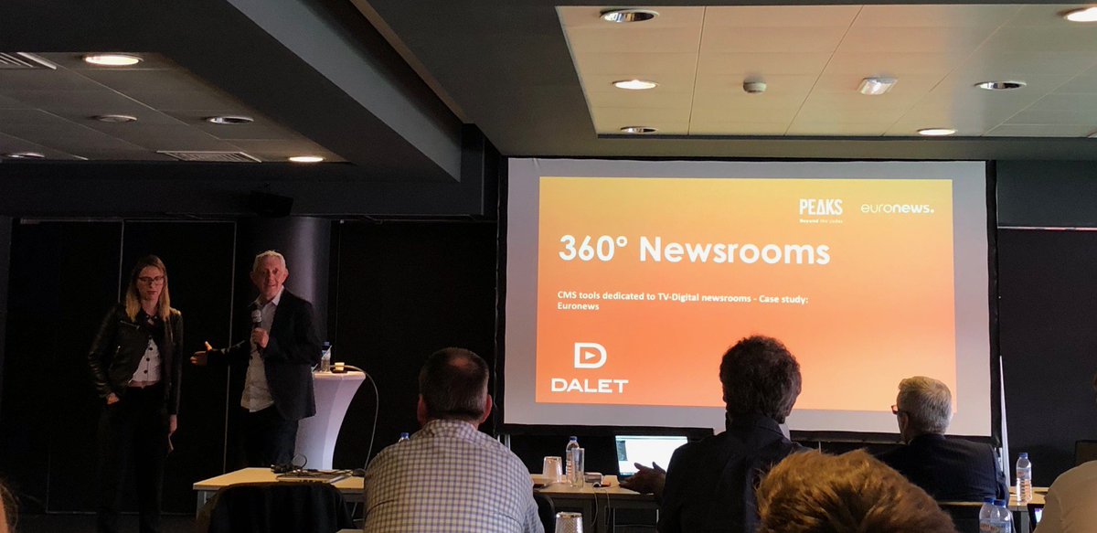 PeaksConseil_IT's tweet photo. Peaks présente le CMS Euronews au séminaire, LA Newsroom 360 @DaletTechnology @PeaksConseil_IT #innovation https://t.co/DWGLtnUxLE
