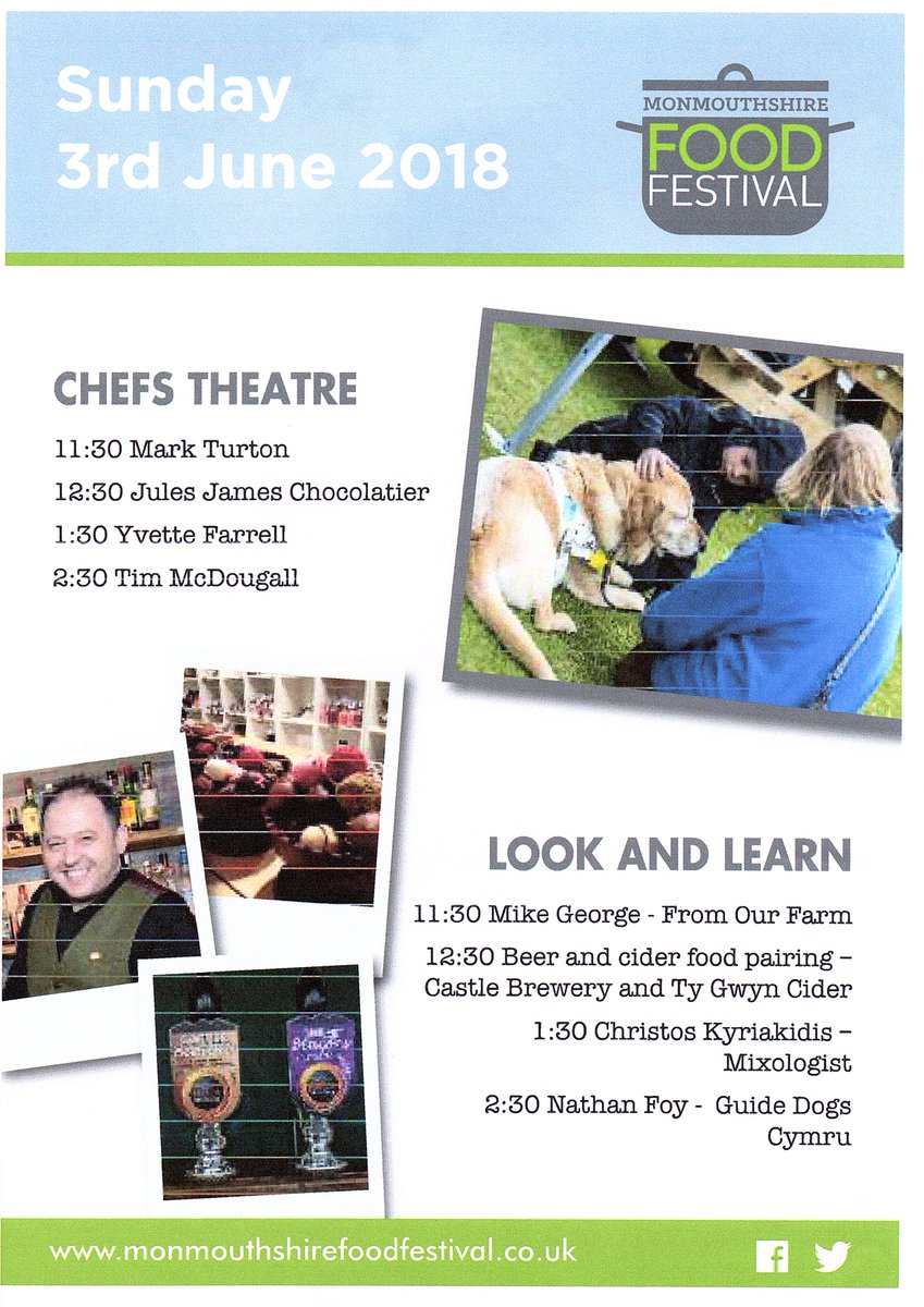Can't wait to know what great demos, talks and tastings we have in store for you on Sunday? Well here is a sneak preview #MonshireFoodFes #DeanWye