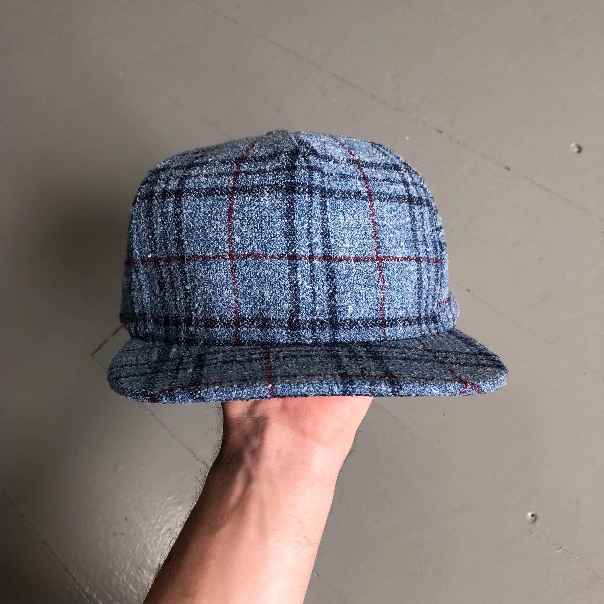 APEX STORE on X: Blue Chequered Supreme Cap Condition - 9/10