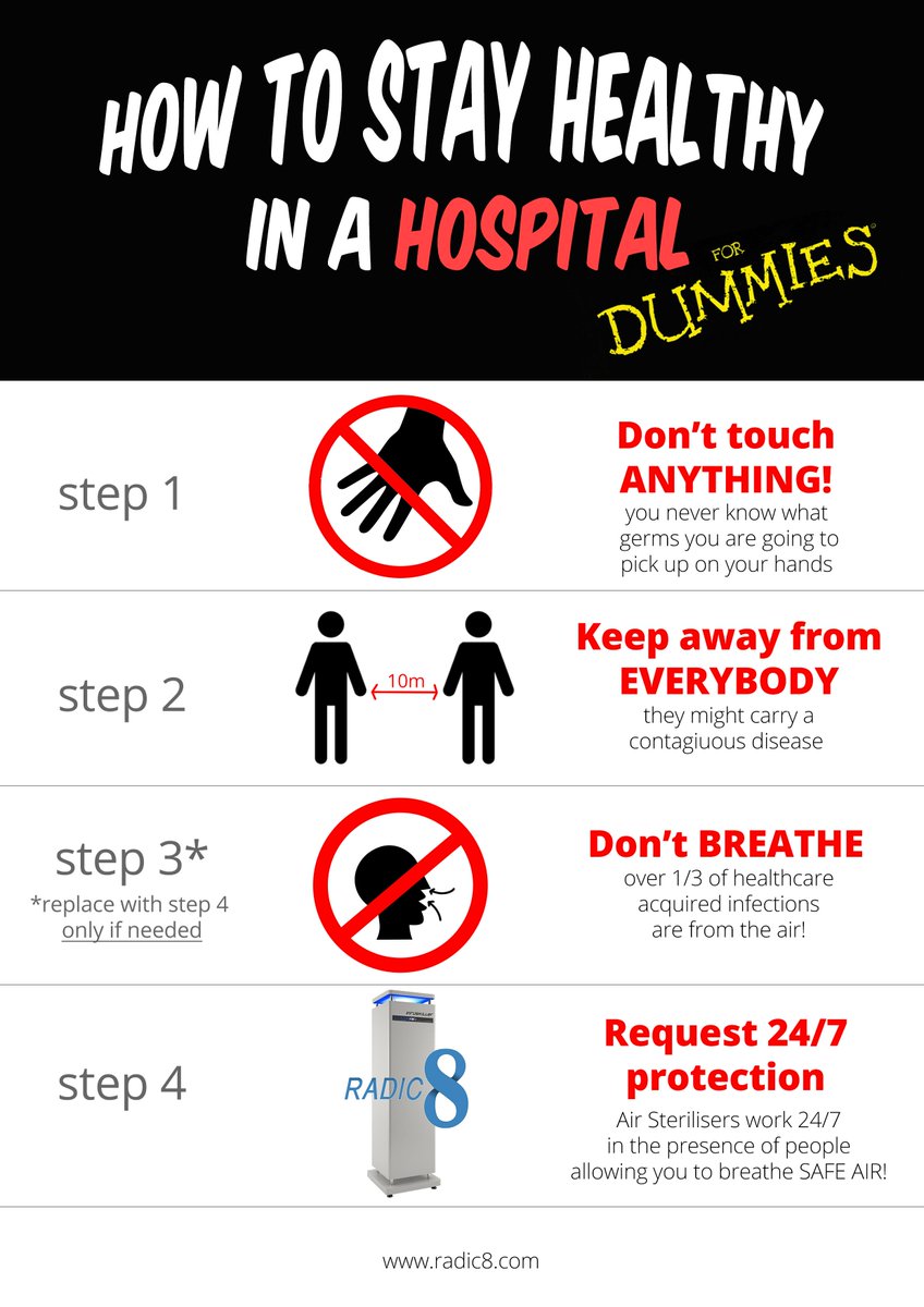 It's not easy staying healthy in a hospital - here's our advice. #ForDummies #Healthy #CleanAirDay