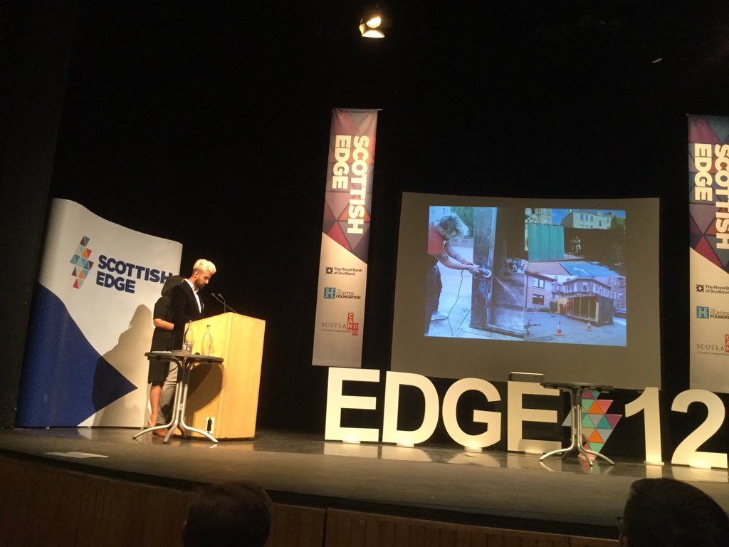 digitfyi's tweet photo. Hey it’s Arti and Usman, the founders of @guyandbeard  barber shops in upcycled shipping containers with free parking and near useful stuff. What a great idea... #edge12 https://t.co/iQkkbsEDvU