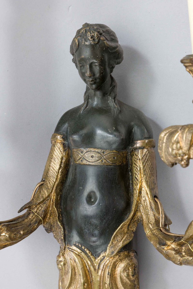 HseWindsor's tweet photo. Pair of Gilt Bronze and Bronze Wall Lights. The neoclassical female supporting two elaborate candelabra arms. A very unusual design. c1900
Ref 6207 £4900
For more details: https://t.co/tUUP950alK
#antique #lighting #wallights #homedecor #homestyle #antiqueshop #style https://t.co/9W05mjgALp