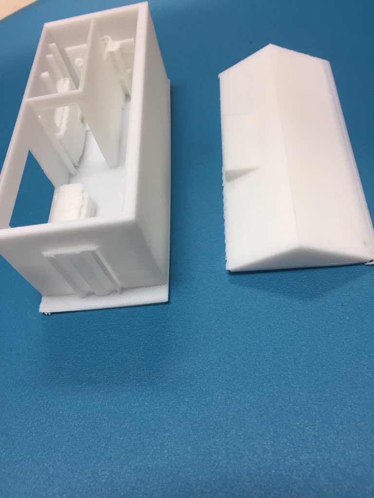 arwilmoth's tweet photo. Tiny house projects are complete with our 3D printing using @HuntersCreekMS @tinkercad #socool #reallifemodel https://t.co/t6BZup9Aqg