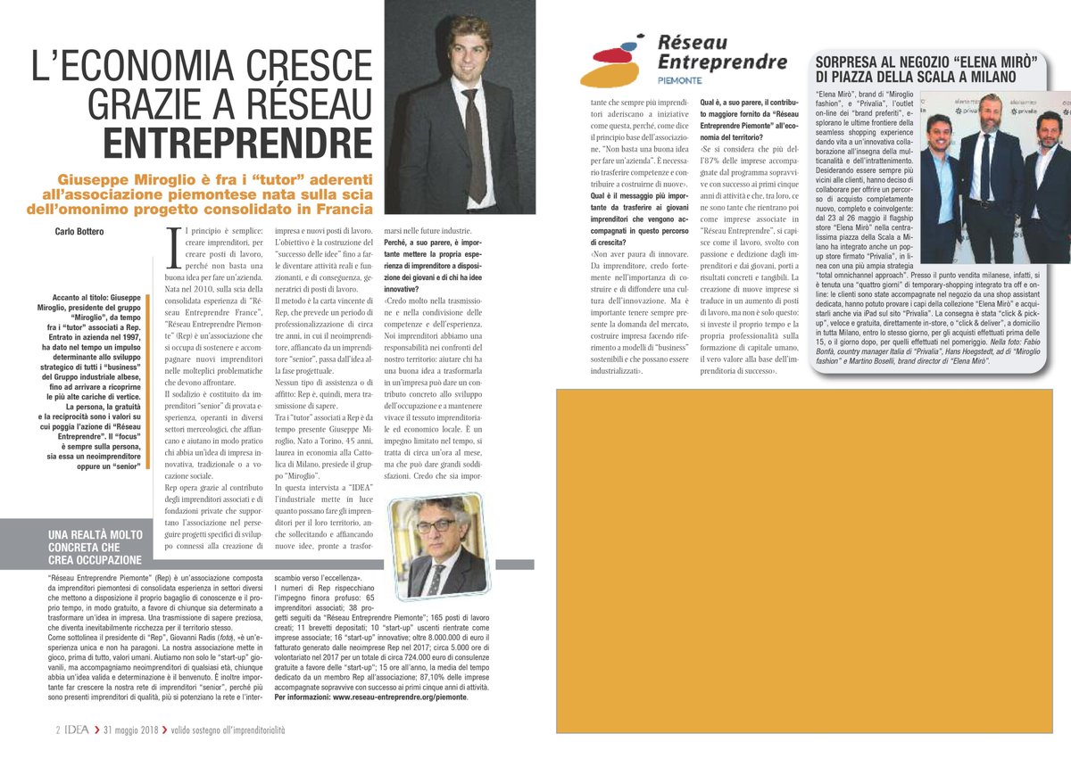 Re_Piemonte's tweet image. Il settimanale cuneese @IdeawebTV parla della nostra Associazione, del nostro spirito e dei nostri valori.
Intervistato d'eccezione: il nostro #AssociatoREP Giuseppe Miroglio 😍
Grazie per questa bella testimonianza e del tempo dedicato a Réseau Entreprendre Piemonte!

#stayREP