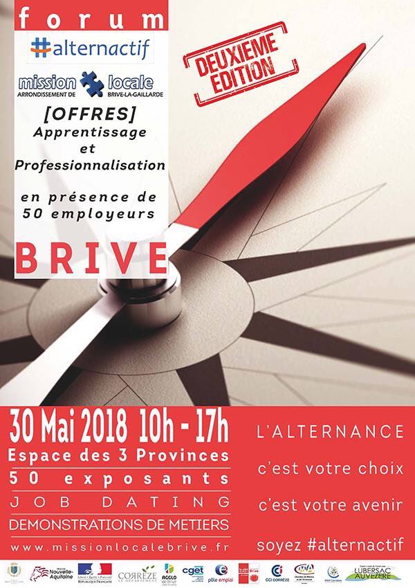 Franck_PEYRET's tweet photo. Le 2e forum #alternactif se tiendra mercredi 30 mai de 10h à 17h à l’Espace des Trois Provinces. 📍Seront présentes 50 entreprises et 40 centres de formation avec plus de 200 offres 📌 @mlbrive @Fred_Soulier19 @Mcv_com https://t.co/aAt1KMexoJ