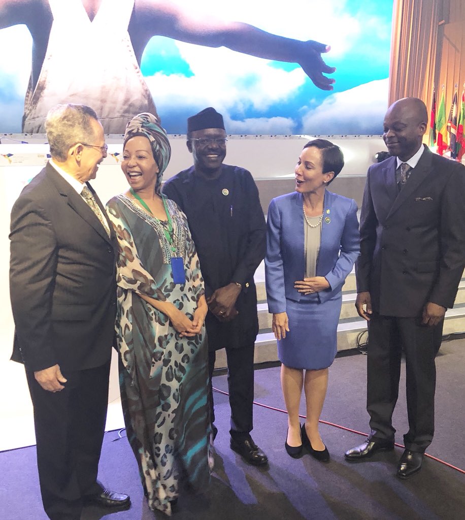 DrMukhisaKituyi's tweet photo. Joined #ACP Sec. Gen. Patrick Gomez, @BridgetteRadebe ceo #Mmakau Mining, Hon. Kamina Johnson Smith, Min. Foreign Affairs of #Jamaica and President #ACP Council of ministers & @robertdussey Foreign Affairs Min. Togo at opening of ACP ministerial in Lomé https://t.co/10BYnHBL0u