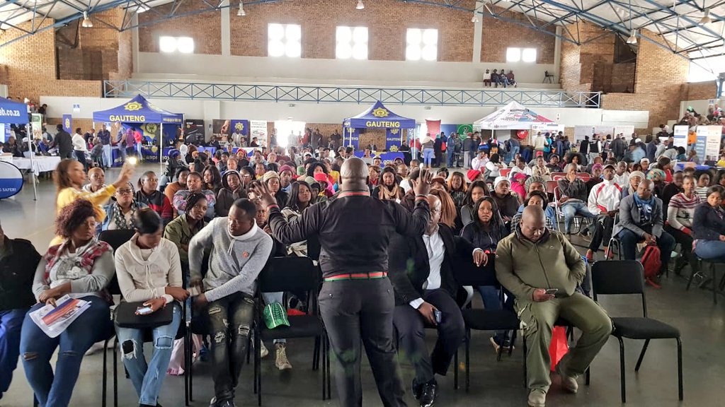 Youthof76's tweet photo. #GautengYouthExpo - job placement, skills development, entrepreneurship support underway at Ratanda @Lesufi @FaithMazibukoSA @Tshepo1Million https://t.co/yjd56StD1v