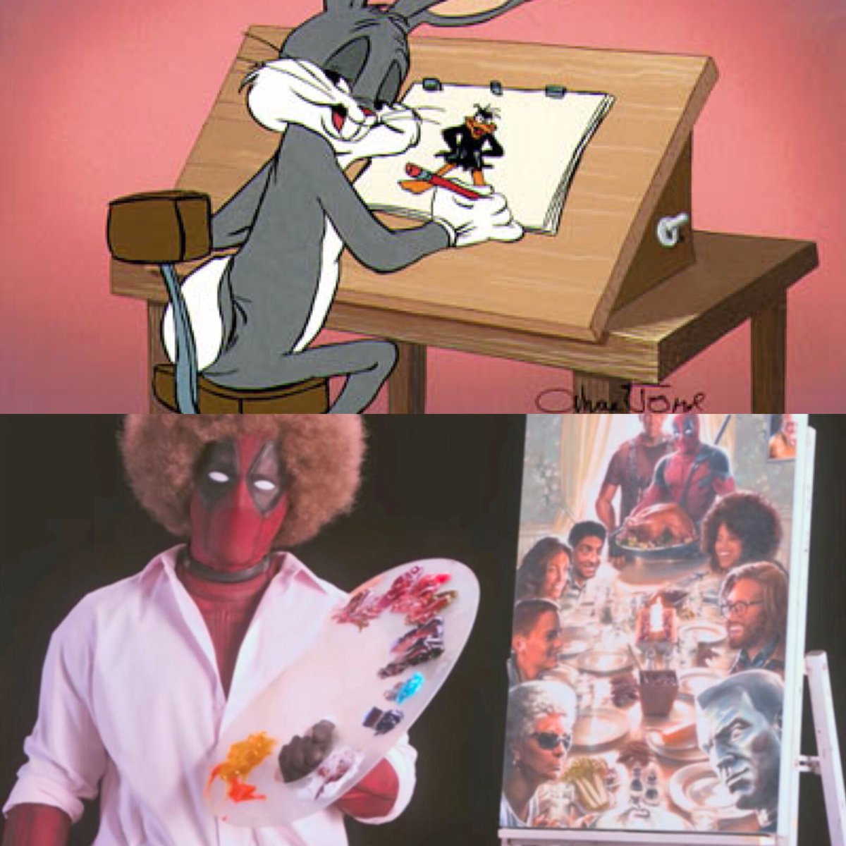 DeMonesvol's tweet photo. *Las increíbles similitudes entre Deadpool y Bugs Bunny*
El usuario @elchicomorera enunció una clara comparativa entre estos dos grandes de la pantalla. Me resulto un hilo increiblemente curioso. https://t.co/b1kPufzWb9